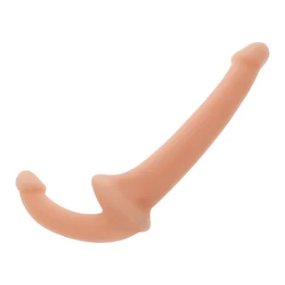 Double Gode Sans Harnais Naturel Addicted Toys - avec son échelle de taille