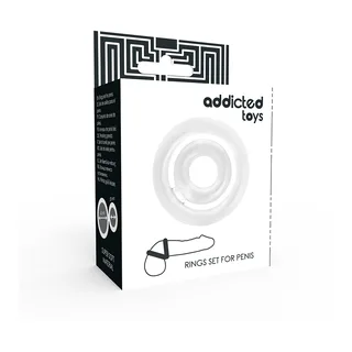 Potenz- C-ring Pénis Addicted Toys - vue de profil - Transparent