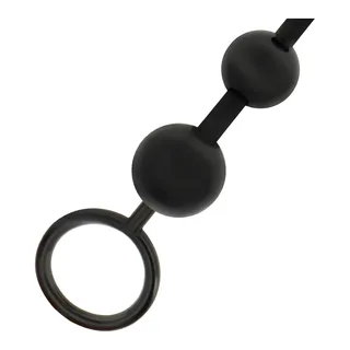 Billes Anal noir Addicted Toys - vue de profil