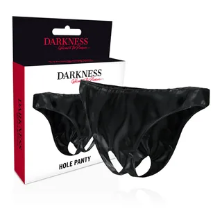 Culotte ouverture unisexe enduit brillant noir, autre vue 4