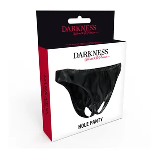 Culotte ouverture unisexe enduit brillant noir, autre vue 5