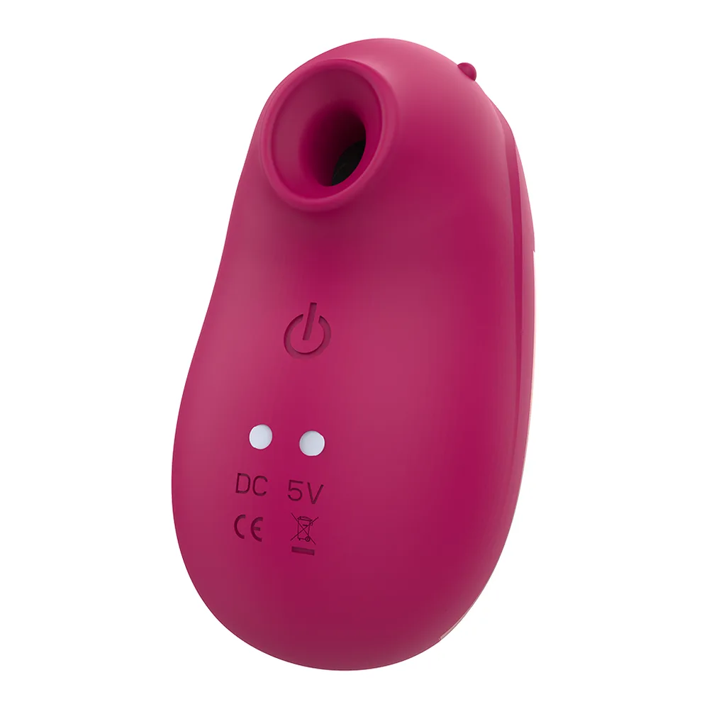 Emballage rose et rose fuchsia du stimulateur clitoridien Shushu 2.0 Orchidée, montrant le produit en silicone avec embout strié et zones de contrôle