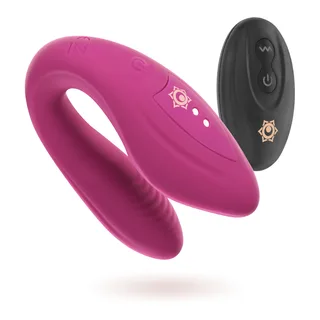 Kama Télécommande pour Couples Rithual - avec son échelle de taille - Rose