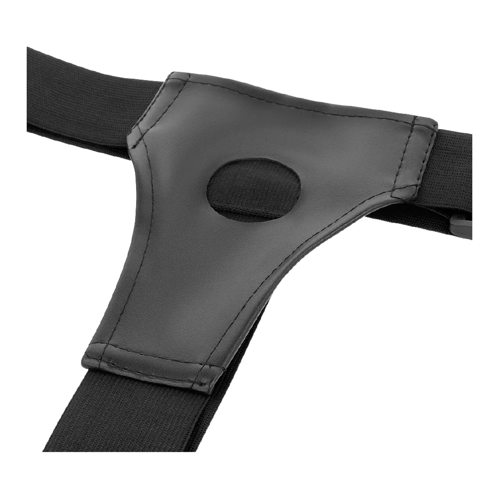 Slip harnais noir avec gode creux chair vegan extensible, autre vue 4