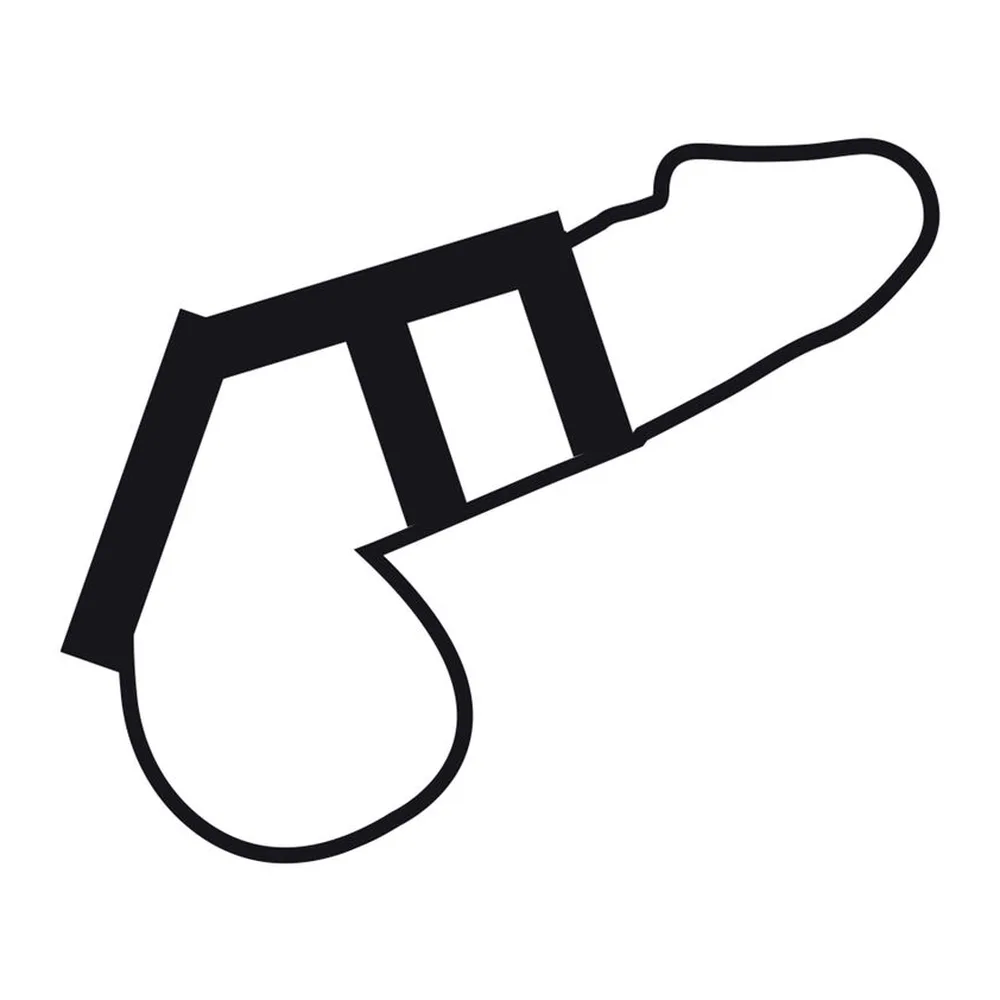Ensemble de trois anneaux pénis flexibles en silicone noir, reliés entre eux par une bande de maintien, sur fond blanc