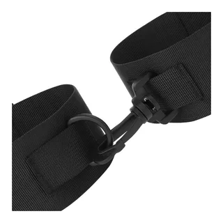 Manchettes de chevilles nylon noir avec mousqueton, autre vue 3
