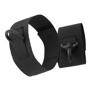 Manchettes de chevilles nylon noir avec mousqueton, autre vue 4