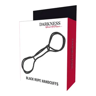 Menottes corde noire coton, boucles ajustables, autre vue 4