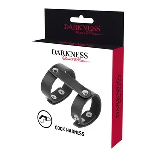 Cockring deux sangles cuir noir réglable, autre vue 4