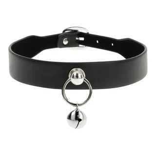 Collier en Cuir Vegan Femme Hochet/cerceau Coquette