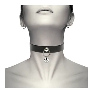 Collier en Cuir Vegan Femme Hochet/cerceau Coquette vue 3