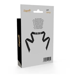 Masque dentelle noire, ruban satin, autre vue 6
