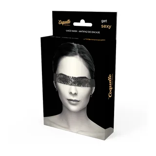 Masque dentelle noire, ruban satin, autre vue 3