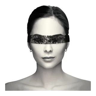 Masque dentelle noire, ruban satin, autre vue 4