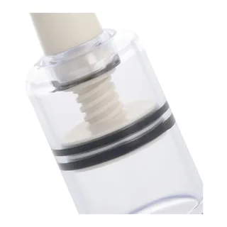 Stimulateur clitoridien silicone blanc, ventouse manuelle, coloris Transparent, autre vue 2