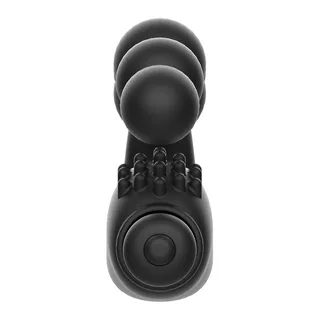 Masseur anal prostatique silicone noir vibrant, autre vue 3