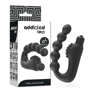 Masseur anal prostatique silicone noir vibrant, autre vue 4