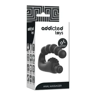 Masseur anal prostatique silicone noir vibrant, autre vue 5