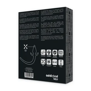 Plug anal silicone noir avec queue, autre vue 2