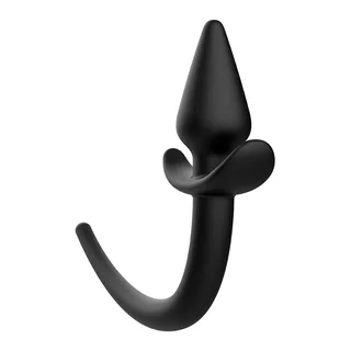 Plug anal silicone noir avec queue, autre vue 3