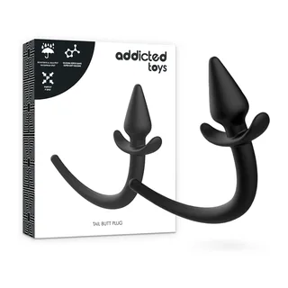 Plug anal silicone noir avec queue, autre vue 4