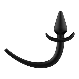 Plug anal silicone noir avec queue, autre vue 6
