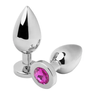 Plug Anal Diamant Petit Metal Hard - Rose