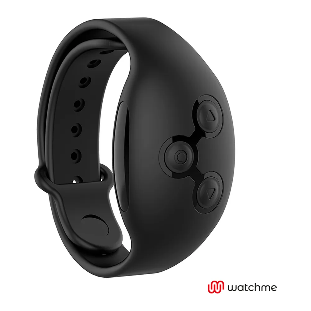 Montre-télécommande Watchme ouverte, ses trois boutons de commande