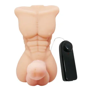 Demi-torse silicone chair, pénis vibrant, télécommande, autre vue 3