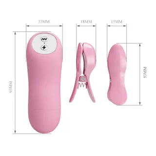 Pince à seins rose vibration, réglable, 7 modes, étanche, autre vue 3
