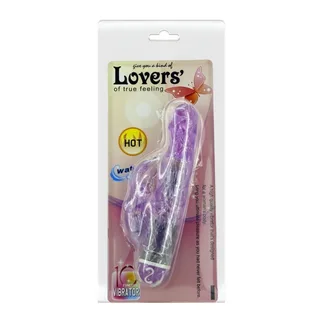 Vibromasseur rabbit jelly rose, perles rotatives, coloris Lilas, autre vue 2