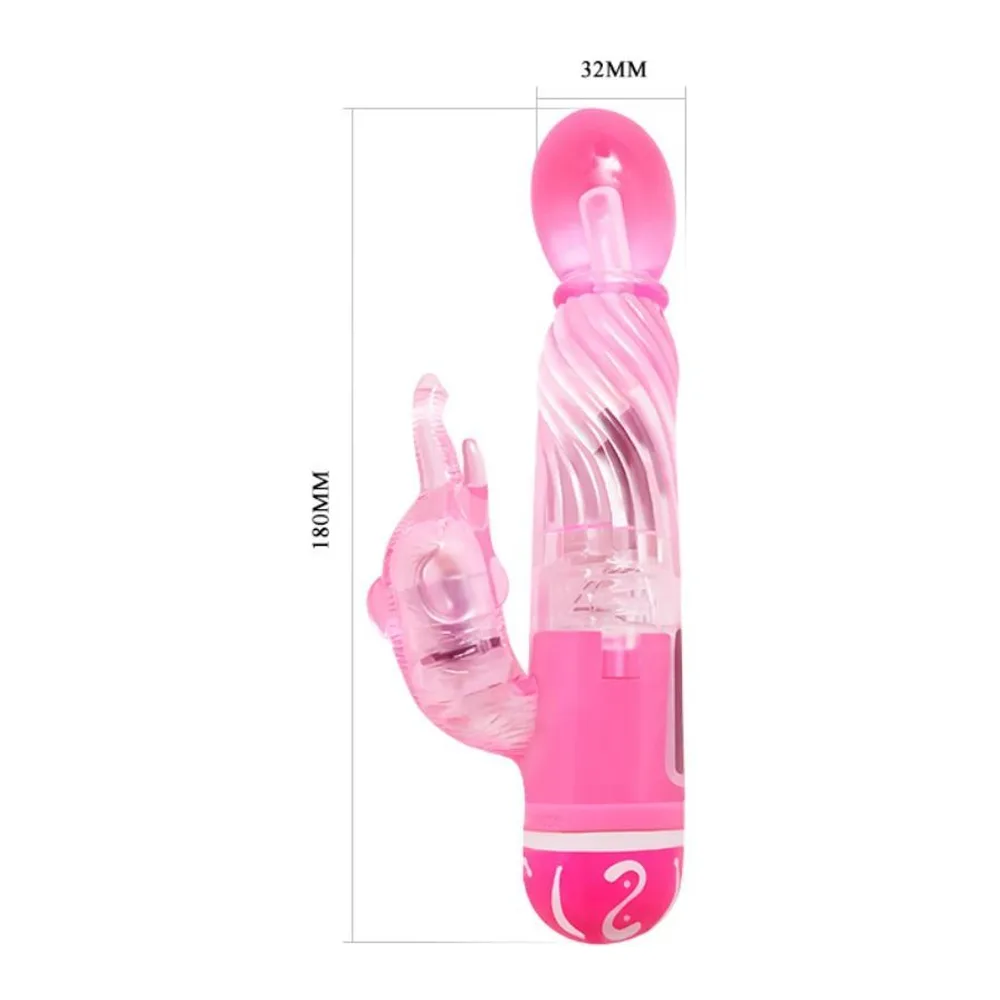 Vibromasseur silicone violet, tige texturée, stimulateur lapin, coloris Lilas