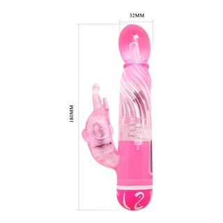 Vibromasseur silicone violet, tige texturée, stimulateur lapin, autre vue 4