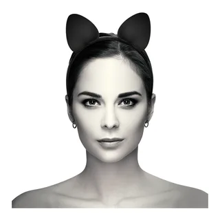 Serre-tête Oreilles de Chat Coquette - avec son échelle de taille