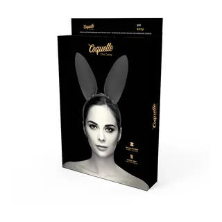 Serre-tête oreilles de lapin cuir végane noir, autre vue 3