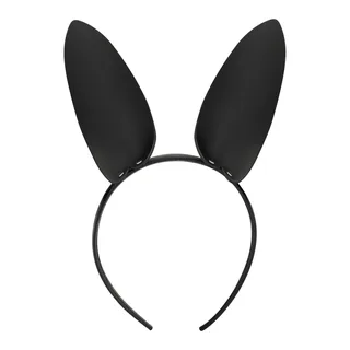 Serre-tête oreilles de lapin cuir végane noir, autre vue 5