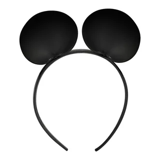 Serre-tête oreilles souris noir cuir végétalien, autre vue 6