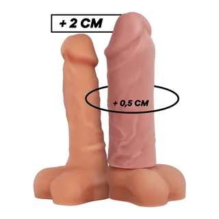 Gaine de pénis silicone chair, extensible, coloris Naturel, autre vue 2