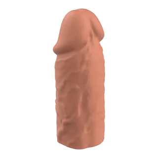 Gaine de pénis silicone chair, extensible, coloris Marron, autre vue 4