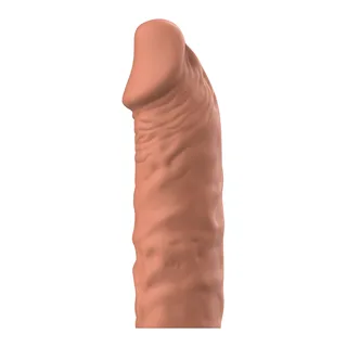 Extension pénis silicone rose, canal marron, extensible, coloris Marron, autre vue 4
