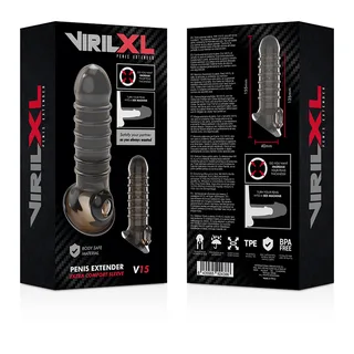 Extension Pénis Gaine Transparente Virilxl - accessoires fournis