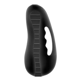 Masturbateur noir silicone souple avec poignée, autre vue 3