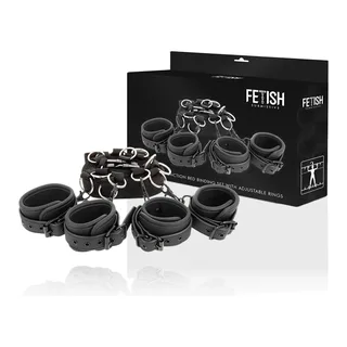 Ensemble Attaches de Lit Fetish Submissive - vue de profil