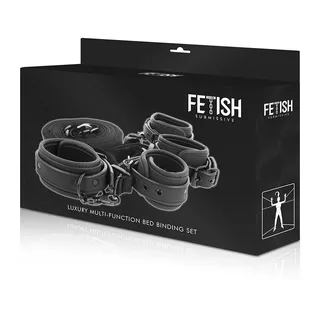 Ensemble Menottes Liens Doublure Fetish Submissive - vue de profil