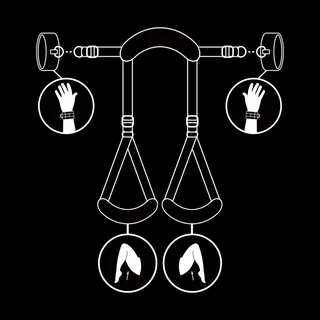 Position Jambes Ouvertes Menottes Fetish Submissive - vue de dos