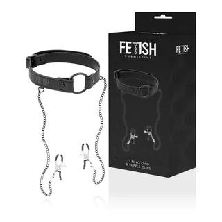 Bâillon Anneau & Pinces à Tétons Fetish Submissive vue 6
