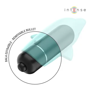 Mini-vibromasseur dauphin turquoise, 8 cm, 44 modes, étanche, coloris Bleu, autre vue 6