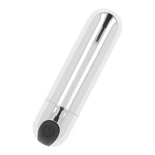 Bullet rechargeable blanc et noir, 9,5 cm, embout souple, coloris Argent, autre vue 2