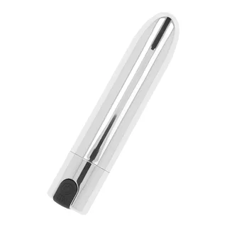 Bullet rechargeable blanc et noir, 9,5 cm, embout souple, coloris Argent, autre vue 3