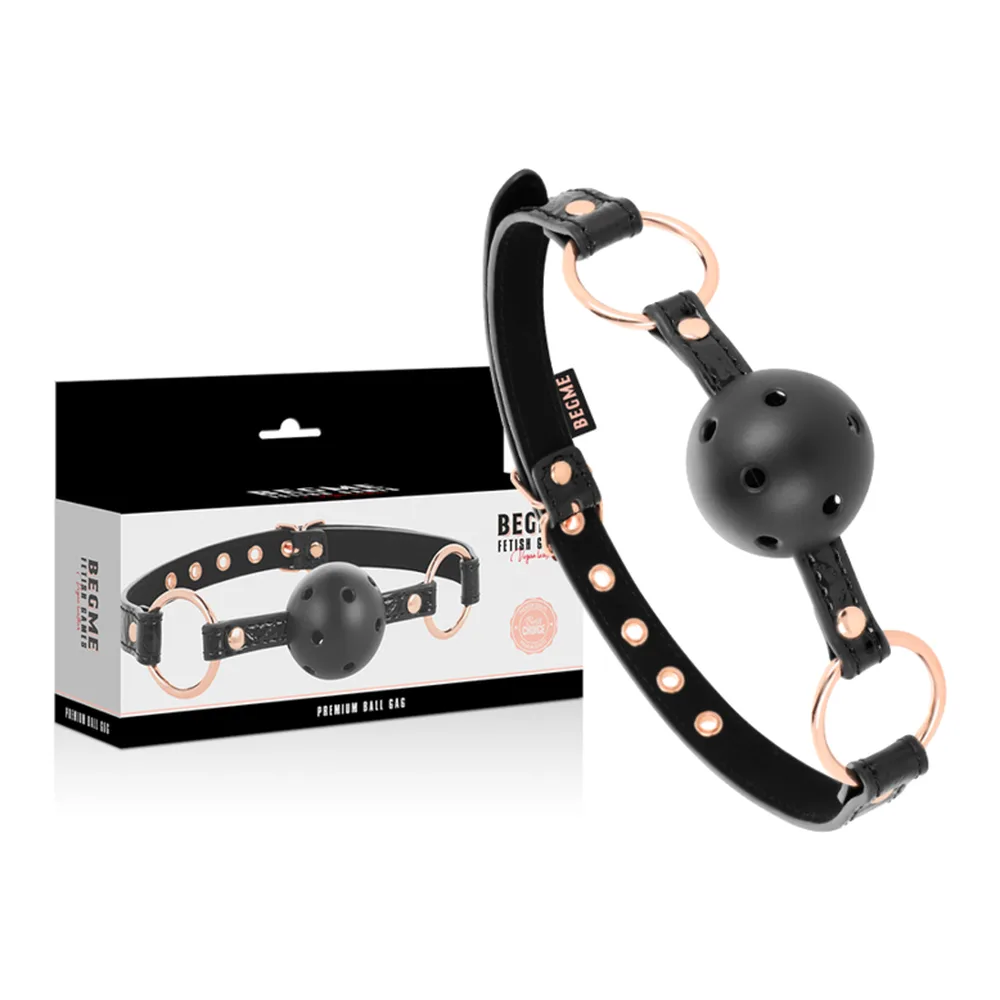 Bâillon Boule black edition ball Begme - avec sa base